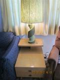 mid-century modern, Eames era, end table and lamp