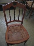 Set of four chairs, some needing caning repair