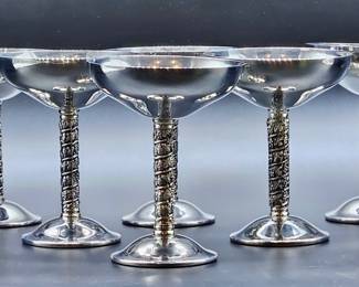 (6) Alara Sevilla Silver Plate Champagne, 1/9