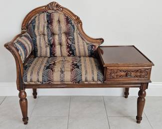 Vintage Victorian Style Gossip Bench