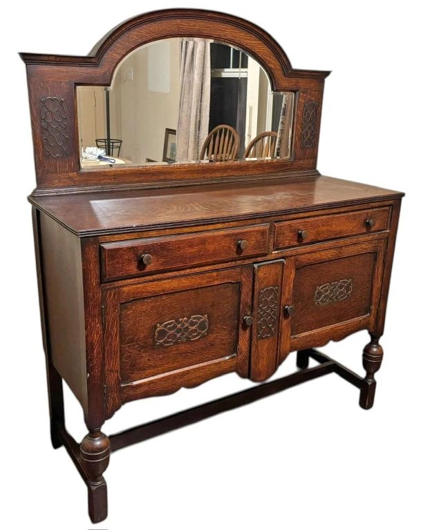 Antique Buffet with Mirror 