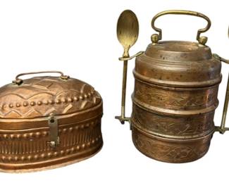 Antique Mixed Metal Carriers