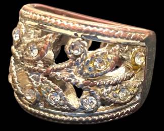 Diamonique Flower Style Ring