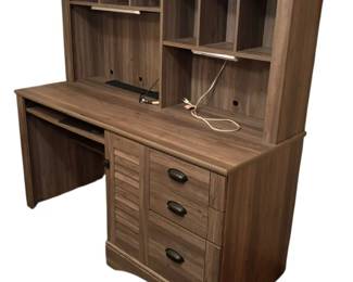 Sauder Harbor View Computer Desk Hutch