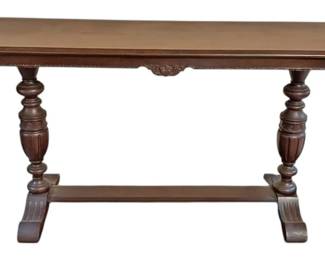 Jacobean Style Walnut Library Table