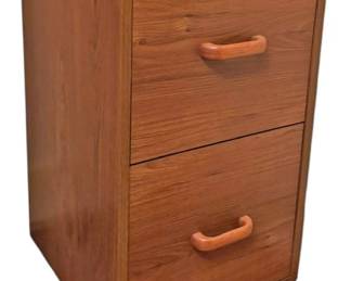 Wood Look 2 Drawer File Cabinet