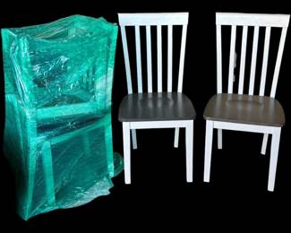 White Crown Mark Dining Chairs