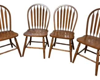 Oak Windsor Back Style Dining Chairs