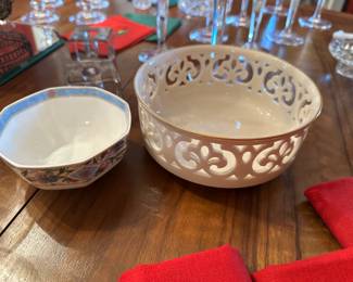 Wedgewood bowl and Lenox bowl