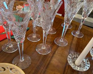 Waterford champagne flutes.