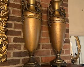 large metal urns