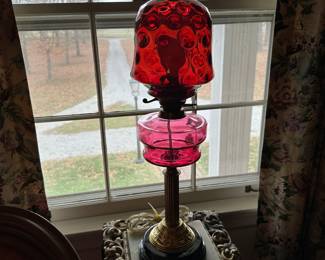 Cranberry lamp