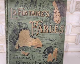 LA FONTAINES FABLES ANTIQUE BOOK