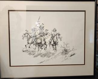GLEN EAGLE SPEAKER SIGNED PEN AND INK
