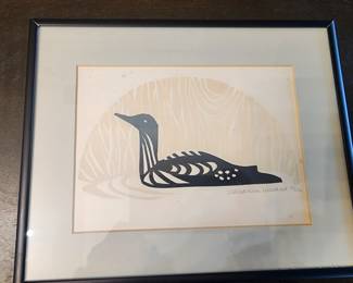 EMBOSSED PRINT ALASKAN CORMORANT