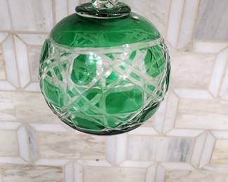 CUT GLASS ORNAMENT