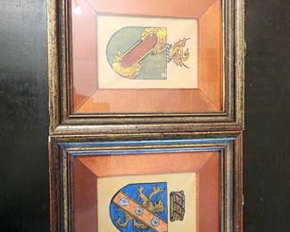 2 COAT OF ARMS PAINTINGS