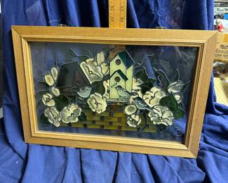 Painted Bird House Window $10.00