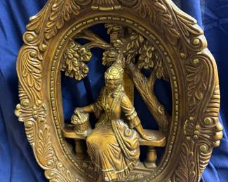 Chalkware Victorian Wall Plaque $32.00