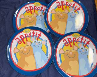 4 Disney Pixar Plates $8.00