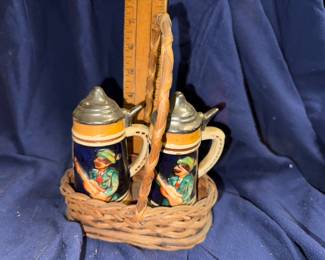 Stein Salt and Pepper Shakers $4.00