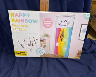 Happy Rainbow Doorway Curtain $5.00 New