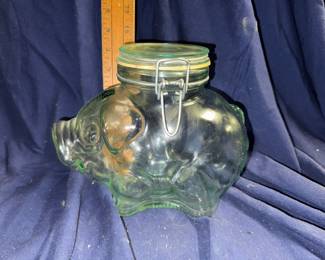Glass Pig Jar $20.00