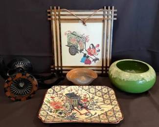 KO124Vintage Japanese Imari Porcelain Tray And More 