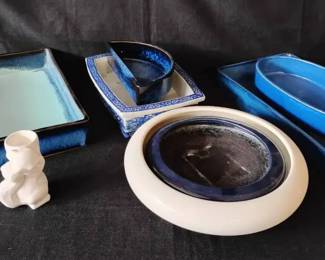 KO120Blue  White Plant Pottery Decor