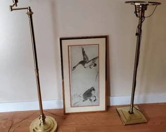 KO147Vintage Floor Lamps And Artwork 