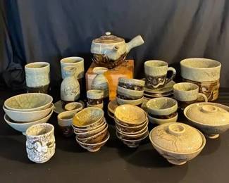 KO157Mid Century Somayaki Tea, Sake  More