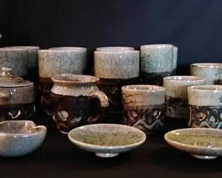 KO232Obori Somayaki Tea Pot Cups  More