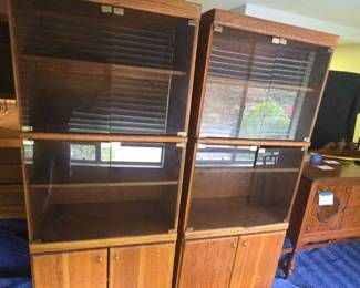 KO153Showcase Cabinets Modern Walnut