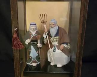 KO228Vintage japanese Kakota dolls in case