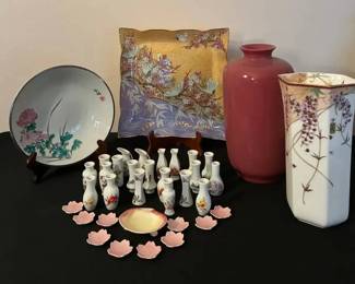 KO178Asian Tiny  Large Vases 