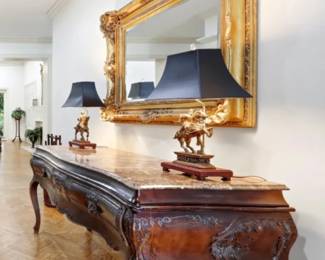 Chinese credenza solid mahogany wood
Marble top 