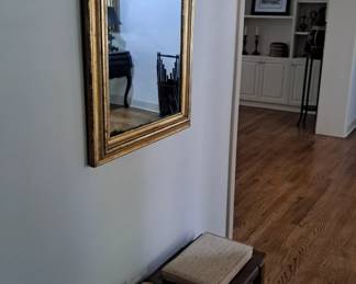 Two wooden benches with underneath storage 