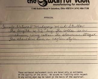 Appraisal when jacket was created