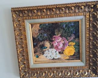 Canvas oil  framed artwork 