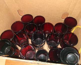 Cranberry glass ruby red glass