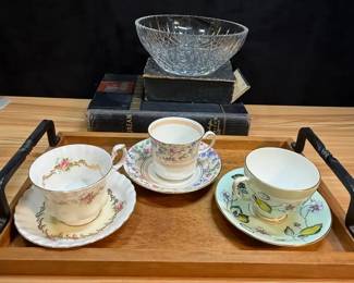 1920 The Epicurean by Charles Ranhofer, Tea Cups Crystal Bowl