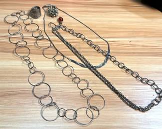 Silver Tone Necklaces One Sterling
