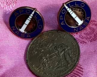 Nasa Apollo Pins By Crest Craft Coin