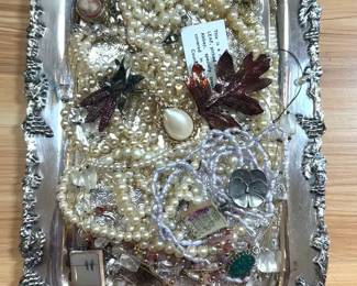 Tray of Jewelry To Repurpose