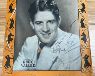 Rudy Vallee Eleanor M. Scott Signed Dancing With Tears in My Eyes