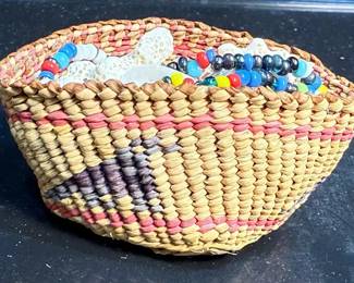 Makah Miniature Basket With Shells