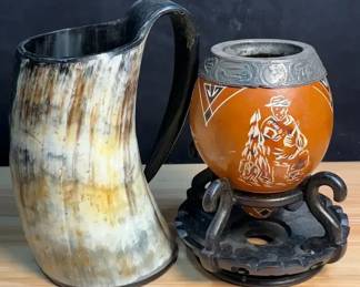 Horn Tankard Story Gourd