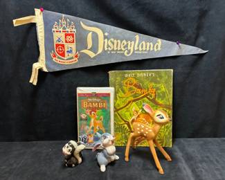 1941 Bambi Childrens Book And Porcelain Figurines