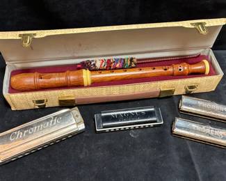 Hohner Wood Recorder And Harmonicas