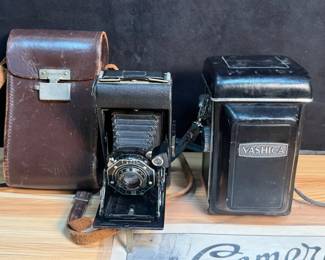 Vintage Cameras YashicaD Kodak Junior Six20 Series II